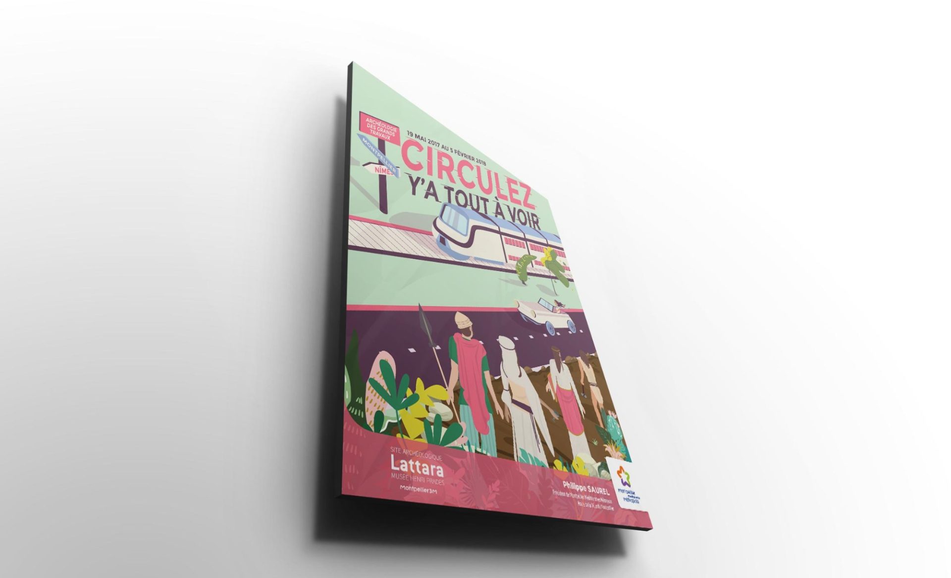 Affiche illustrée — Exposition Musée Lattara