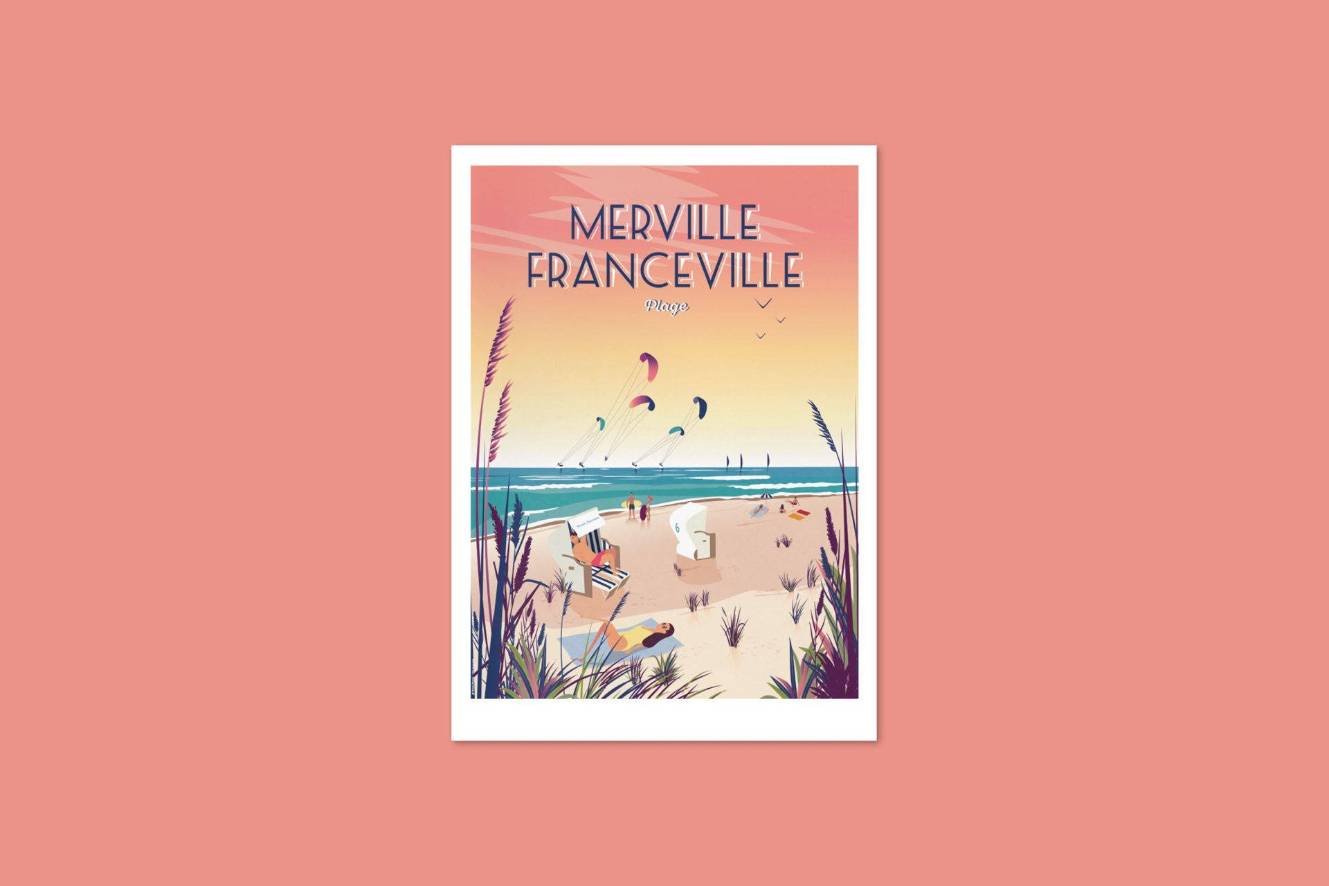 Illustration — Poster Merville-Franceville-Plage
